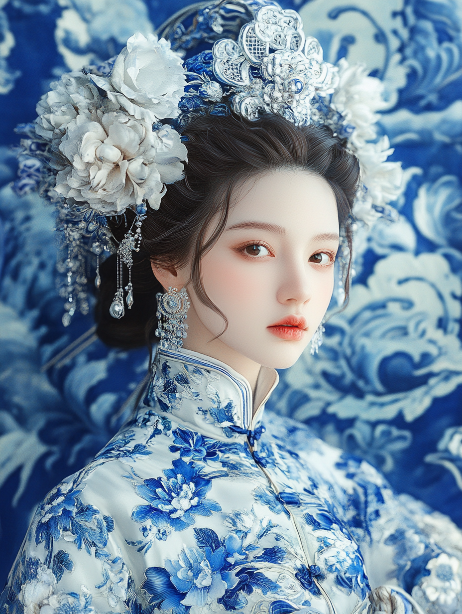 九游体育AI生图-回眸瓷韵(图1)