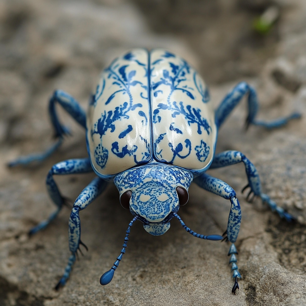 AI九游体育生图-青花瓷甲虫(图2)